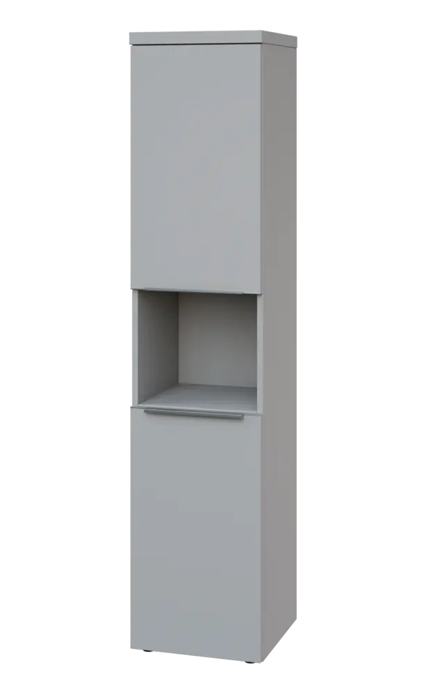 SIN 5 - 42DN kancelářská skříň, 2-dveřová/nika, levá, 1820x400x400, šedá